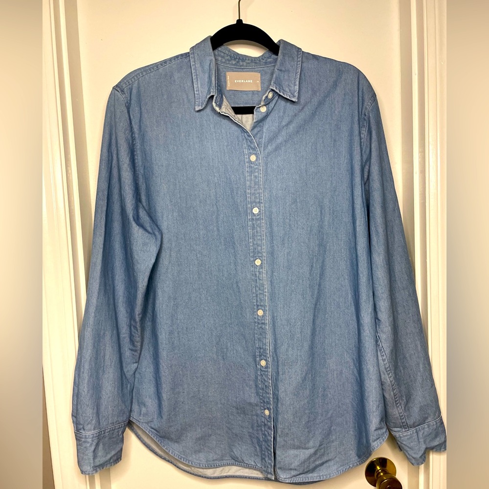 Everlane Relaxed Jean Denim Button Shirt